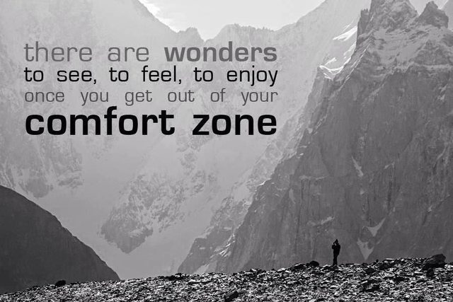 get out of your comfort zone