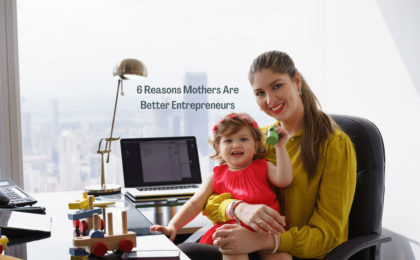 mothers in business with child