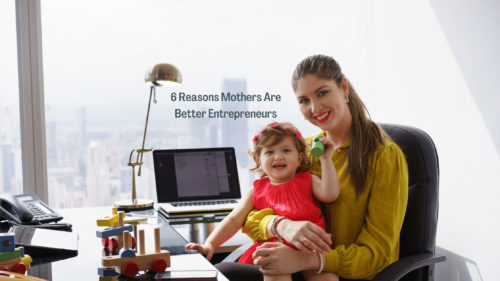 mothers in business with child